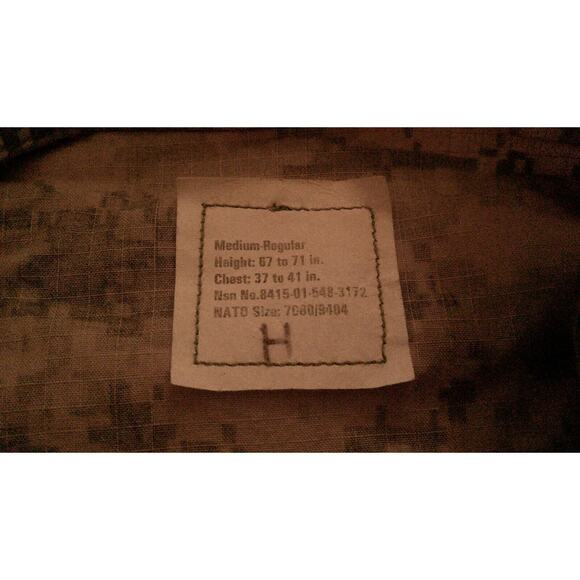 US Military Army Field Jacket-Digital Camo Green Full Zip -Medium Reg - Picture 5 of 6